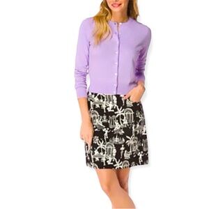 EUC Lilly Pulitzer Roslyn Late Night Toile Skirt